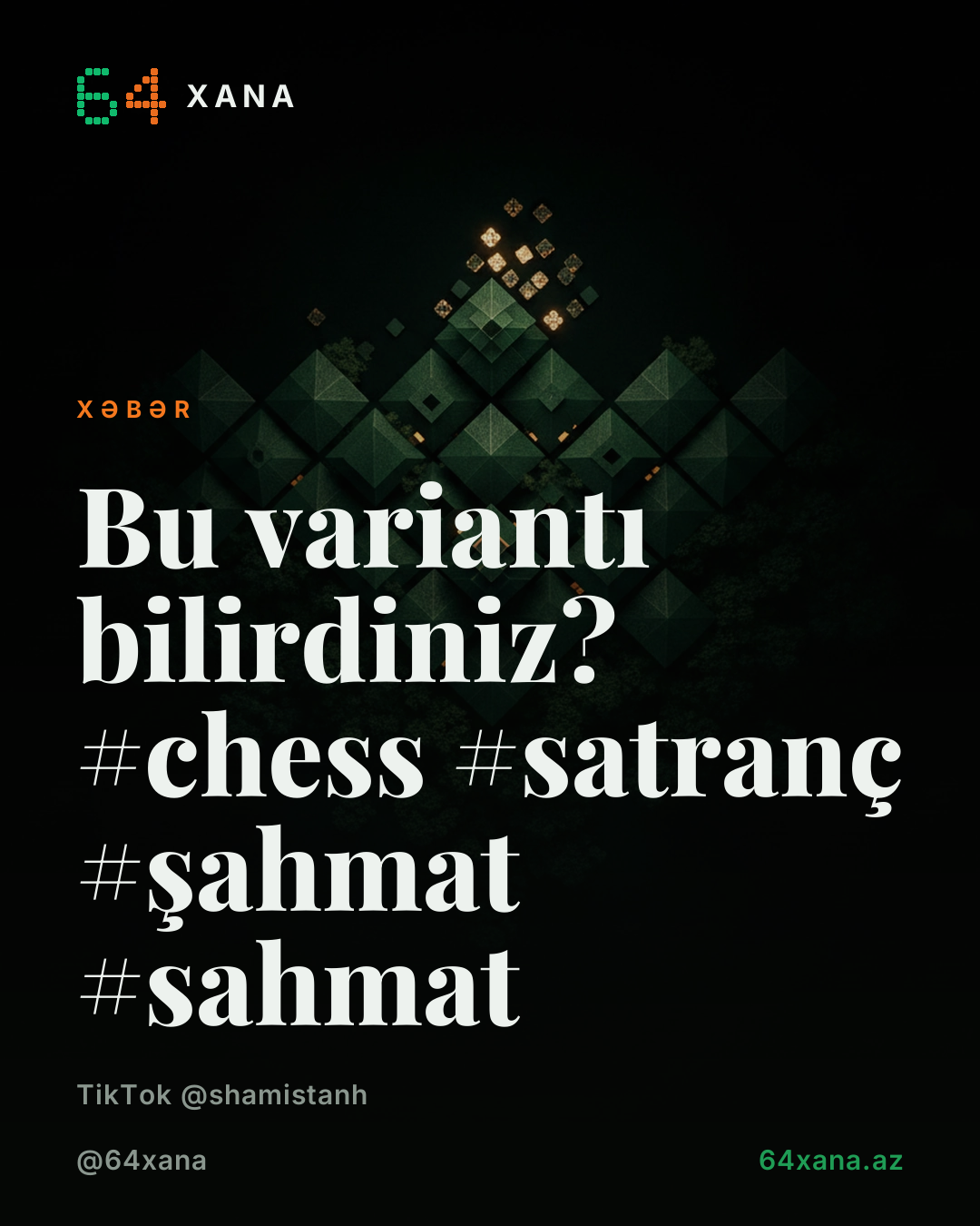Bu variantı bilirdiniz? #chess #satranç #şahmat #sahmat