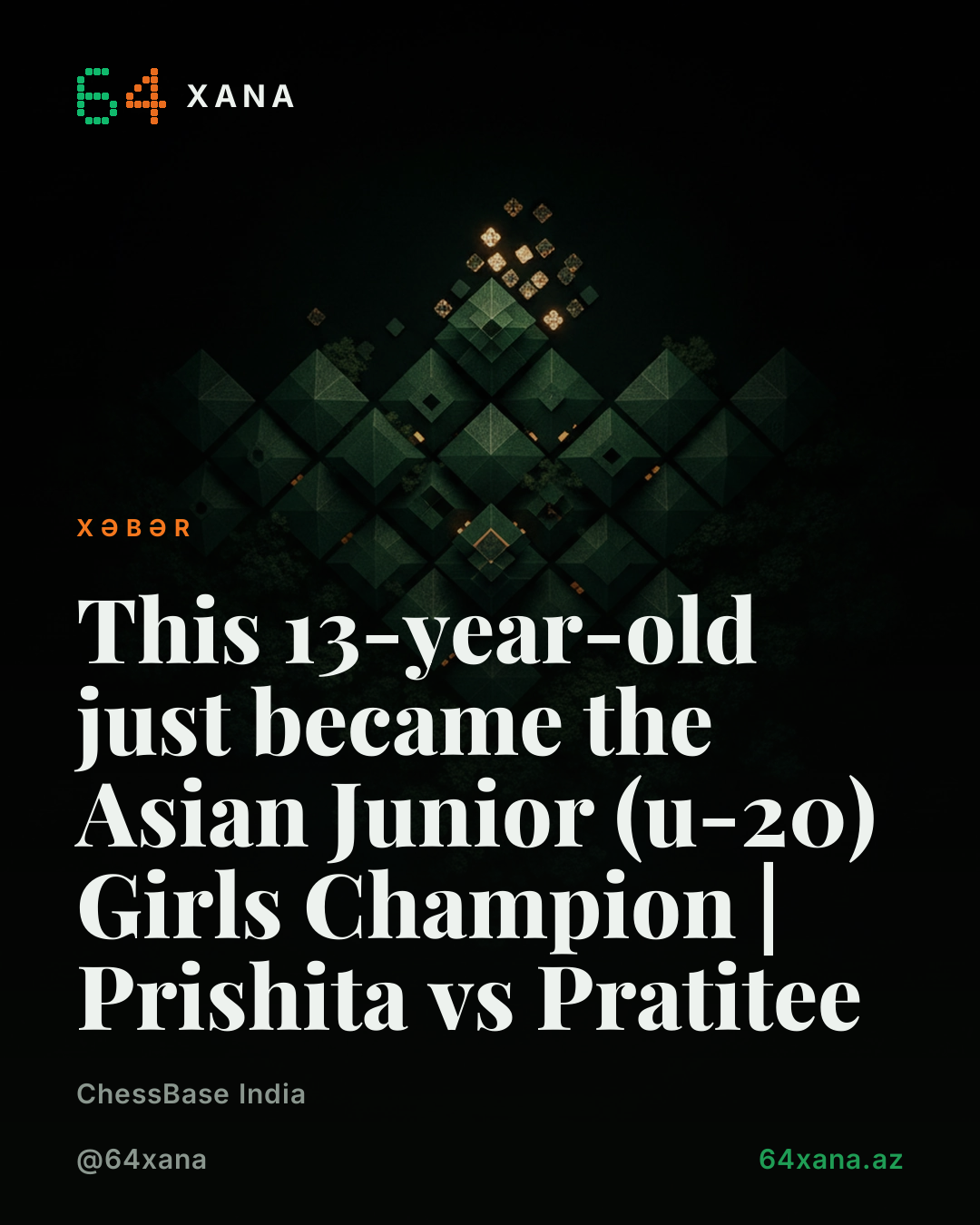 13 yaşlı Pratitee Bordoloi Asiya Gənclər Qızlar Klassik Çempionu oldu!