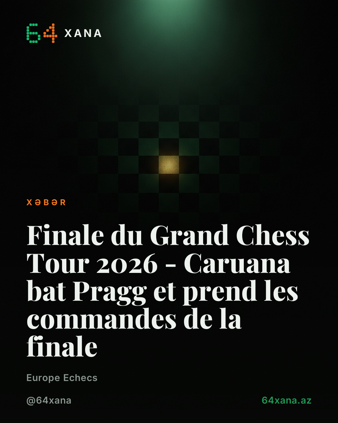 Caruana Praggnanandhaanı Məğlub Edib və Grand Chess Tour Finalində Qalib Gəldi