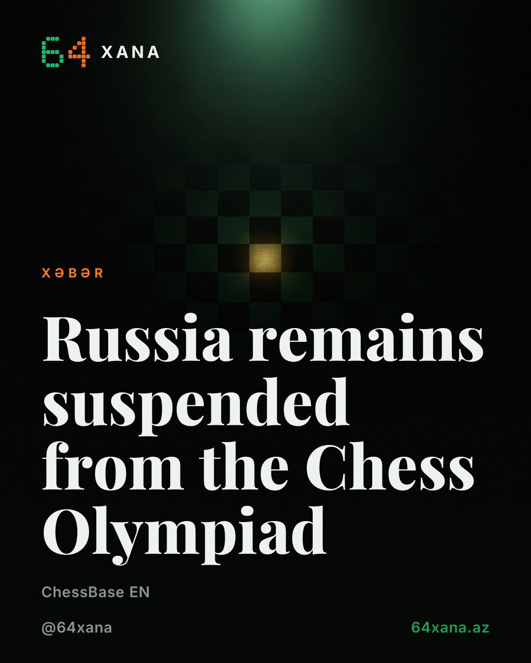 Rusiya Şahmat Olimpiadasından kənarlaşdırıldı