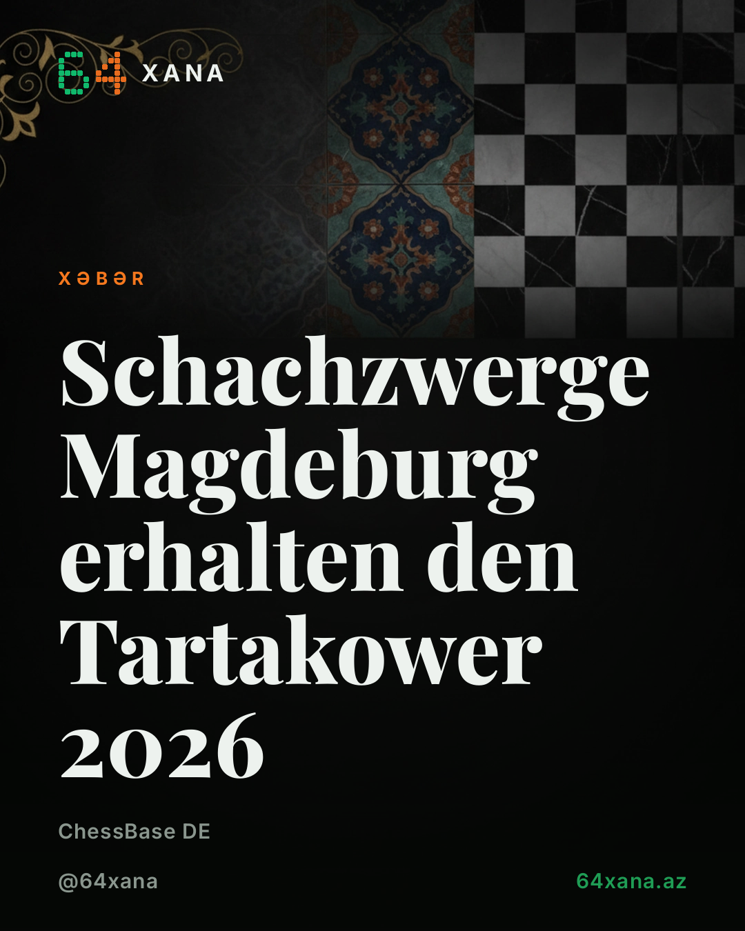 Emanuel Lasker Gesellschaft 2026 ildə Schachzwerge Magdeburg Tartakower 2026, Peter Leko, Matthias Blübaum, Sandra Schmidt, Dr. Max Euwe, Jan Timman, Gennadi Sosonko və Karel Van Delftə təklif edilib.