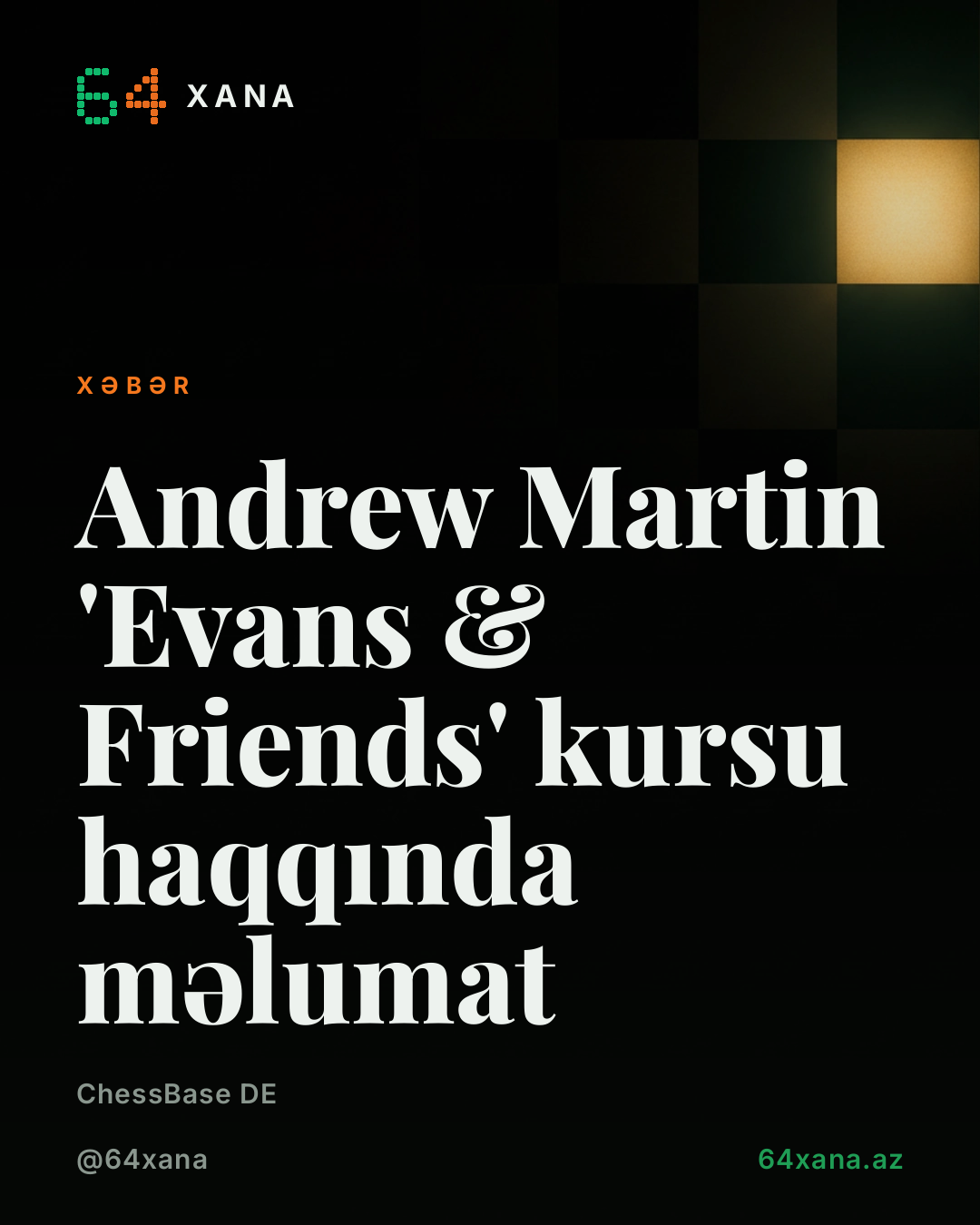Andrew Martin 'Evans & Friends' kursu haqqında məlumat