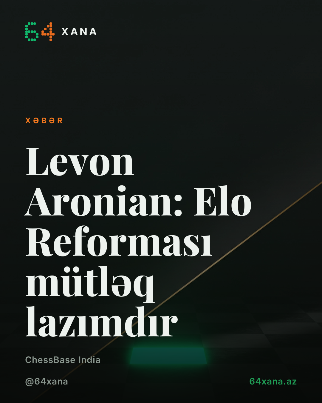 Levon Aronian: Elo Reforması mütləq lazımdır