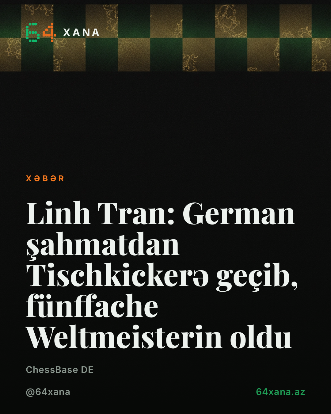 Linh Tran: German şahmatdan Tischkickerə geçib, fünffache Weltmeisterin oldu