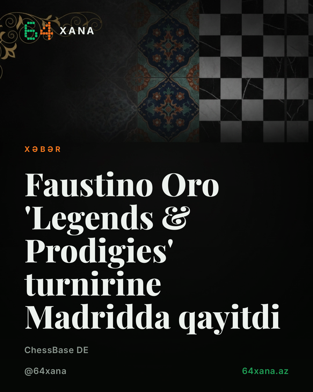 Faustino Oro 'Legends & Prodigies' turnirine Madridda qayitdi