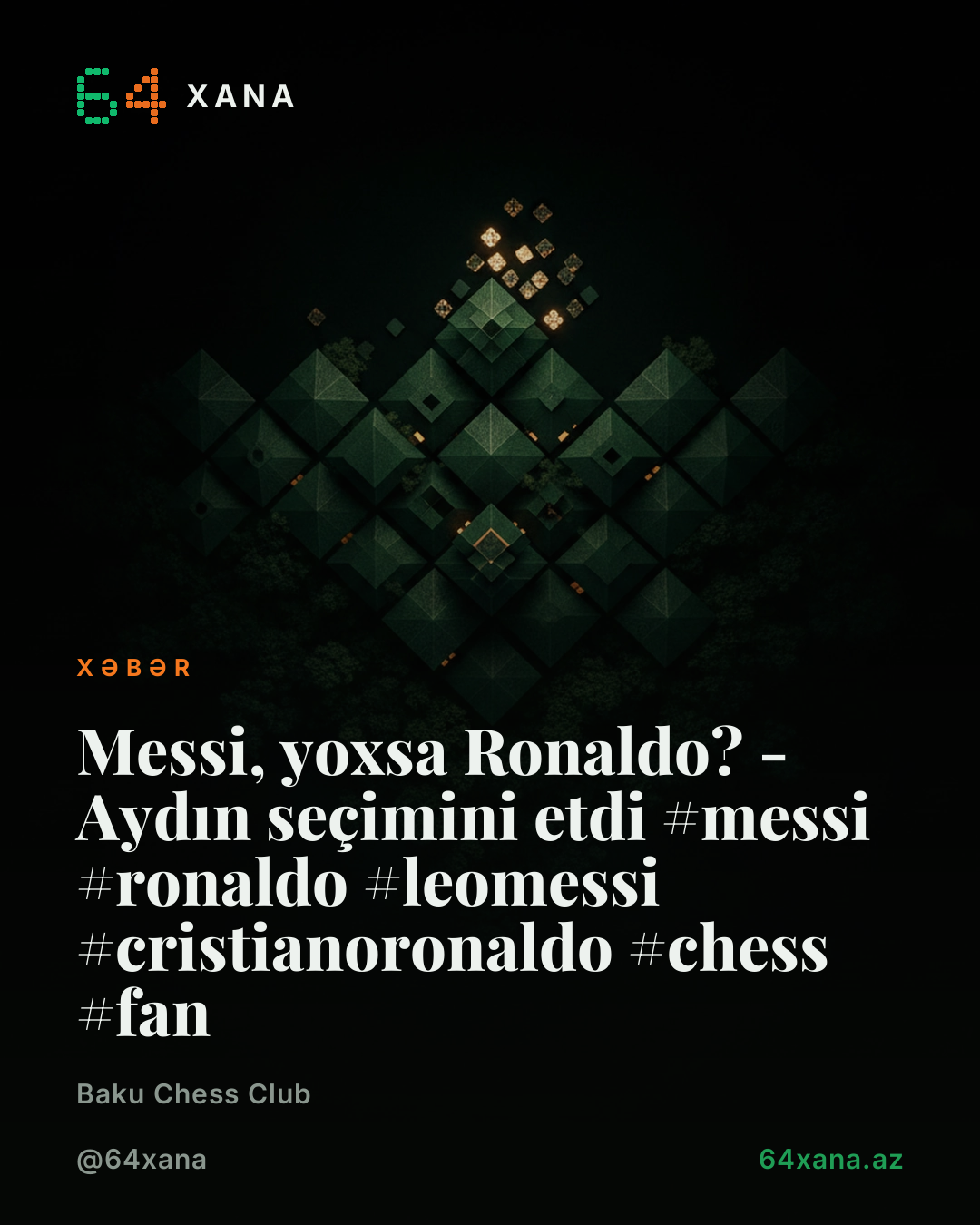 Messi, yoxsa Ronaldo? - Aydın seçimini etdi #messi #ronaldo #leomessi #cristianoronaldo #chess #fan