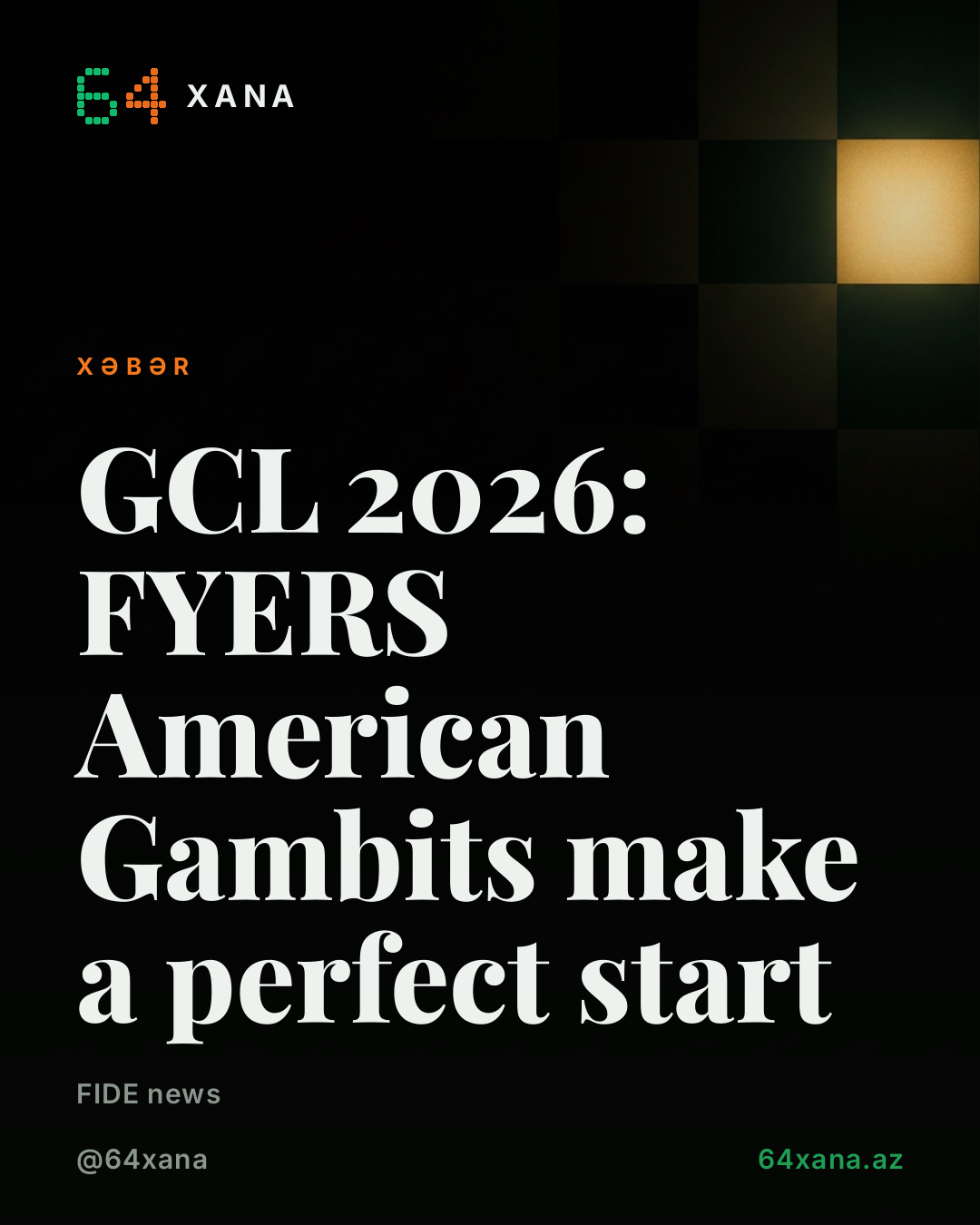 GCL Season 4-də açılış günü blockbuster başladı: mahalli qalib Alpine APL Pipers 10-8 mağlub CheQ Mumba Mastersı, iki qalib Triveni Continental Kings Ganges Grandmastersdan 9-10 mağlub olub. FYERS American Gambits PBG Alaskan Knightsı 10-4 və Triveni Continental Kingsi 14-5 mağlub edib.