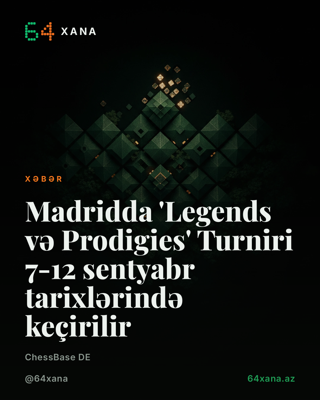 Madridda 'Legends və Prodigies' Turniri 7-12 sentyabr tarixlərində keçirilir