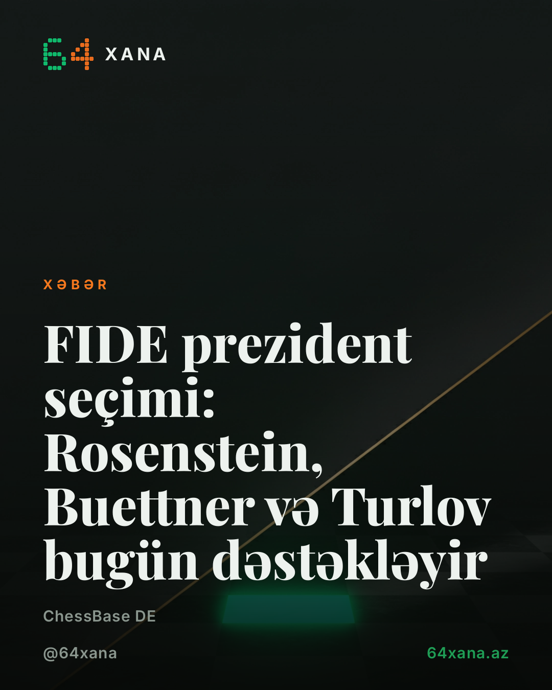 FIDE prezident seçimi: Rosenstein, Buettner və Turlov bugün dəstəkləyir