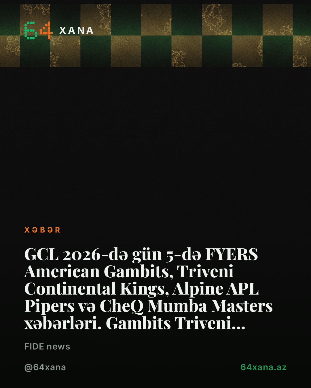 GCL 2026-də gün 5-də FYERS American Gambits, Triveni Continental Kings, Alpine APL Pipers və CheQ Mumba Masters xəbərləri. Gambits Triveni Continental Kings üzründə yenilənib, Alpine APL Pipers CheQ Mumba Masters 11-6 ilə yebdi.
