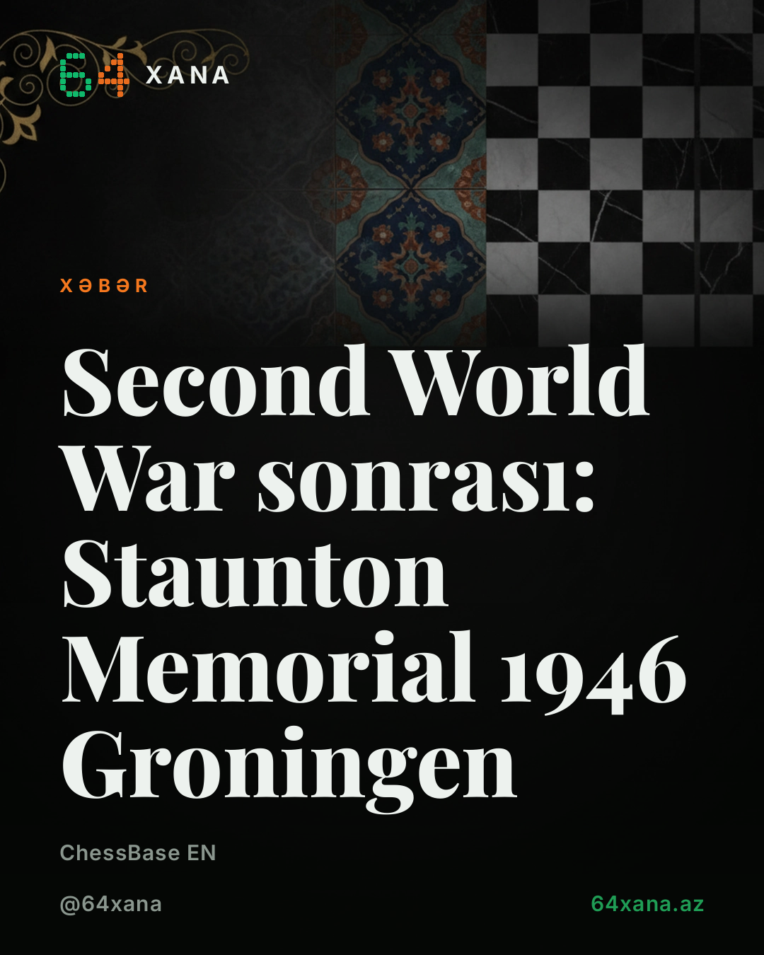 Second World War sonrası: Staunton Memorial 1946 Groningen
