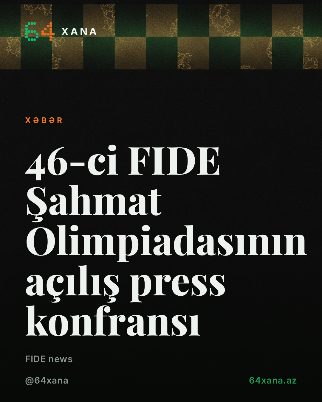 FIDE 46th FIDE Chess Olympiadın açılış basın konferansı.