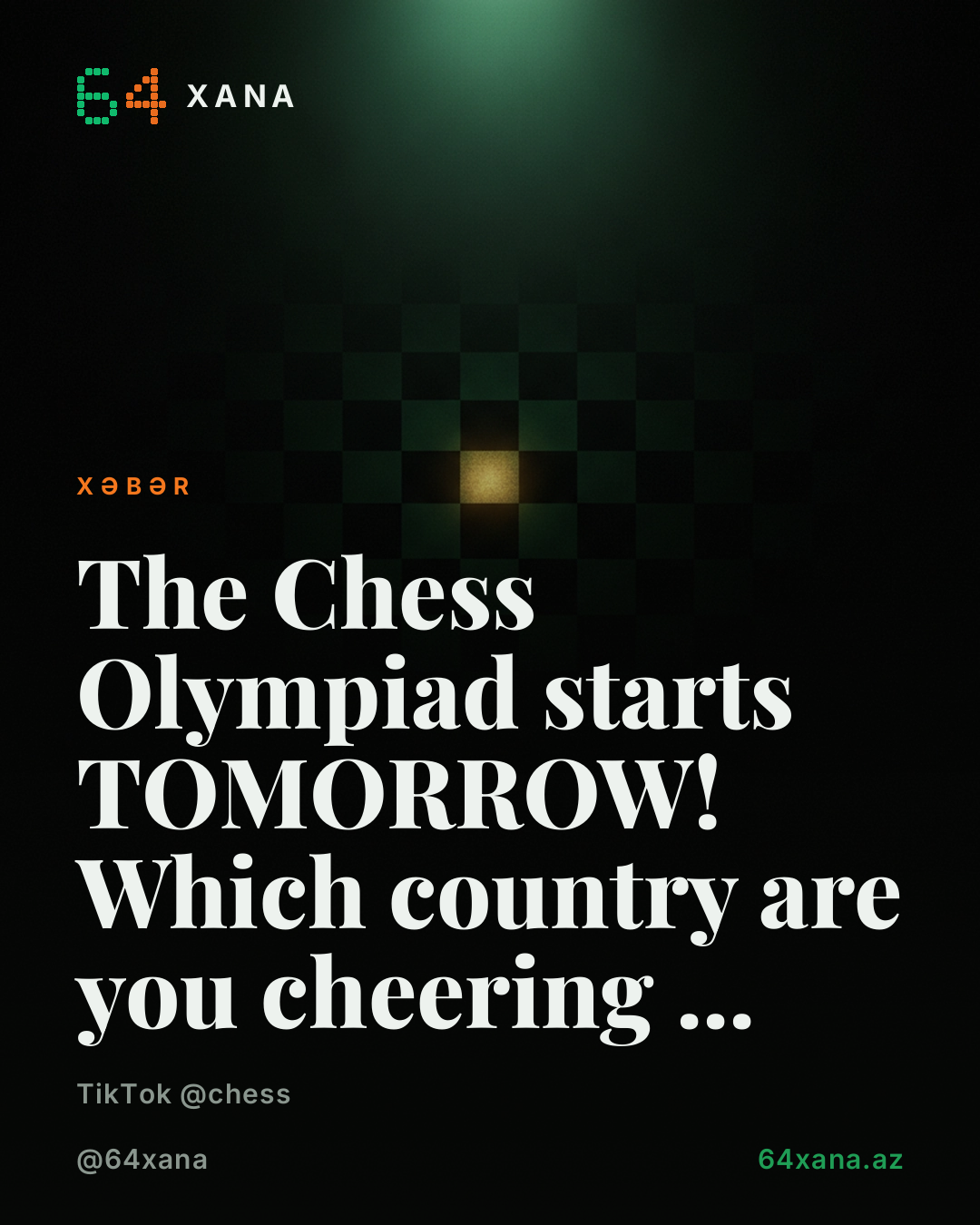 The Chess Olympiad starts TOMORROW! 🏆 Which country are you cheering ...