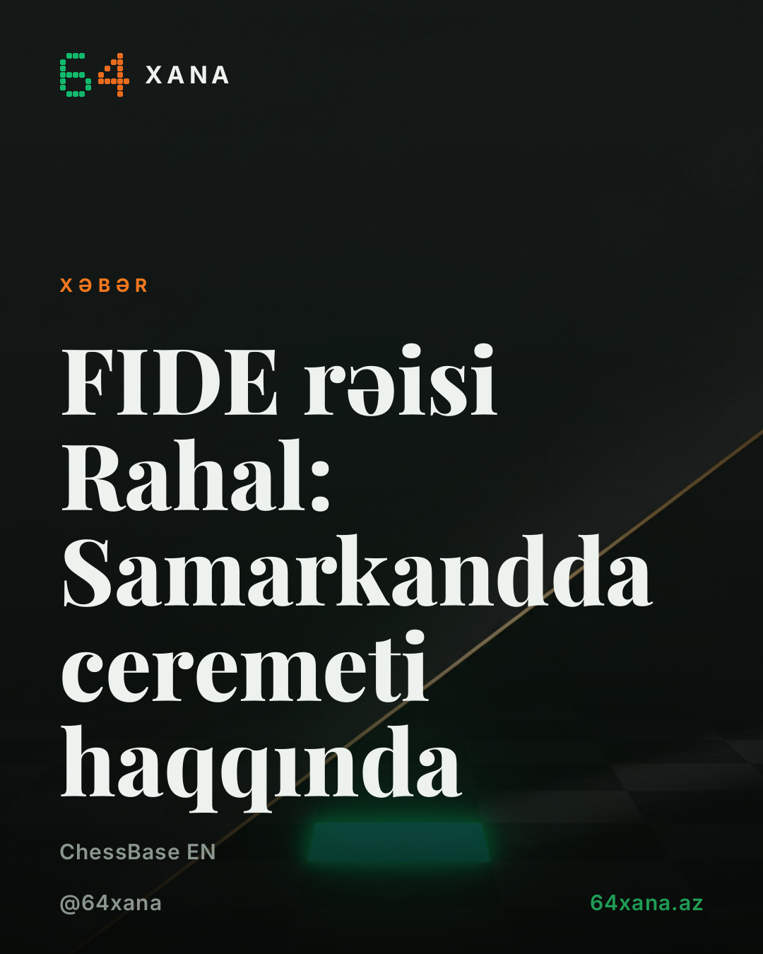 Michael Rahal: Samarkandda acılış və bağlama ceremiyələri