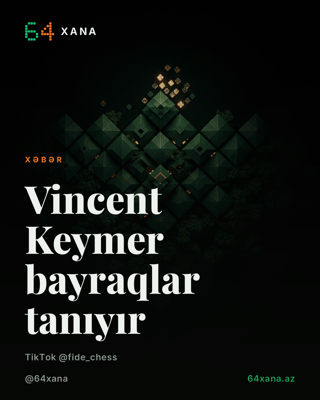 FIDE-in TikTok hesabında Vincent Keymer bayraq tanima videoyu paylaşıldı.