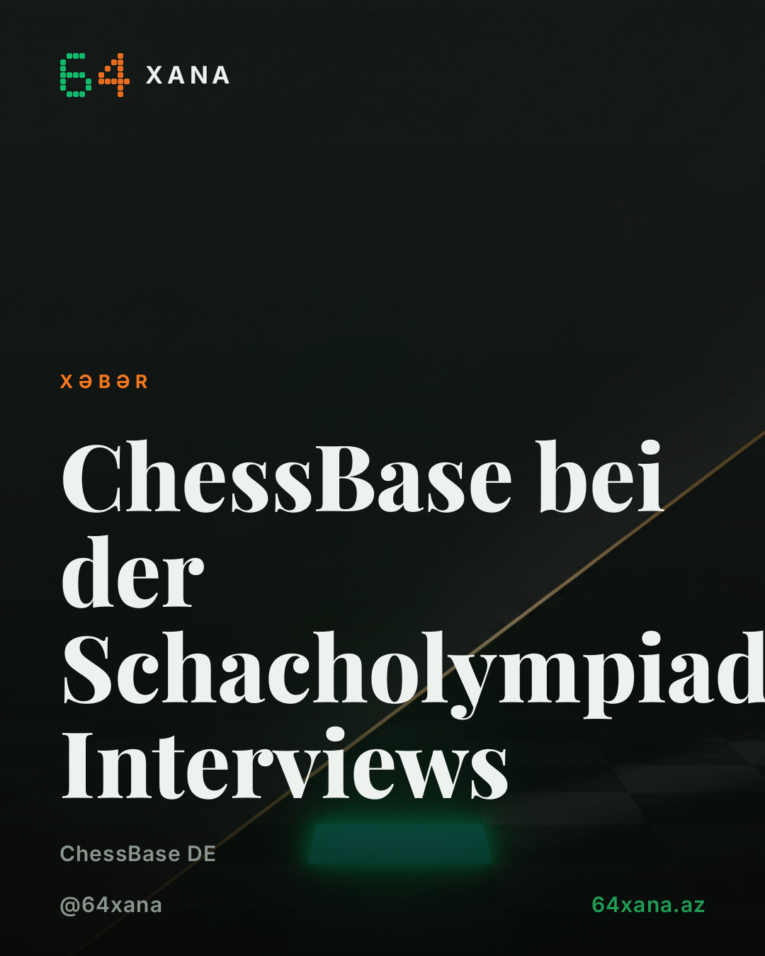ChessBase Schacholympiadə Mülakatlar Aparır