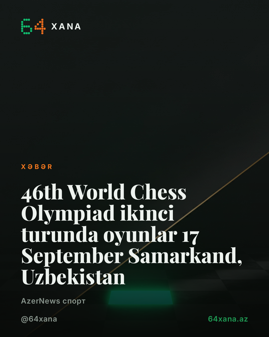 46th World Chess Olympiad ikinci turunda oyunlar 17 September Samarkand, Uzbekistan