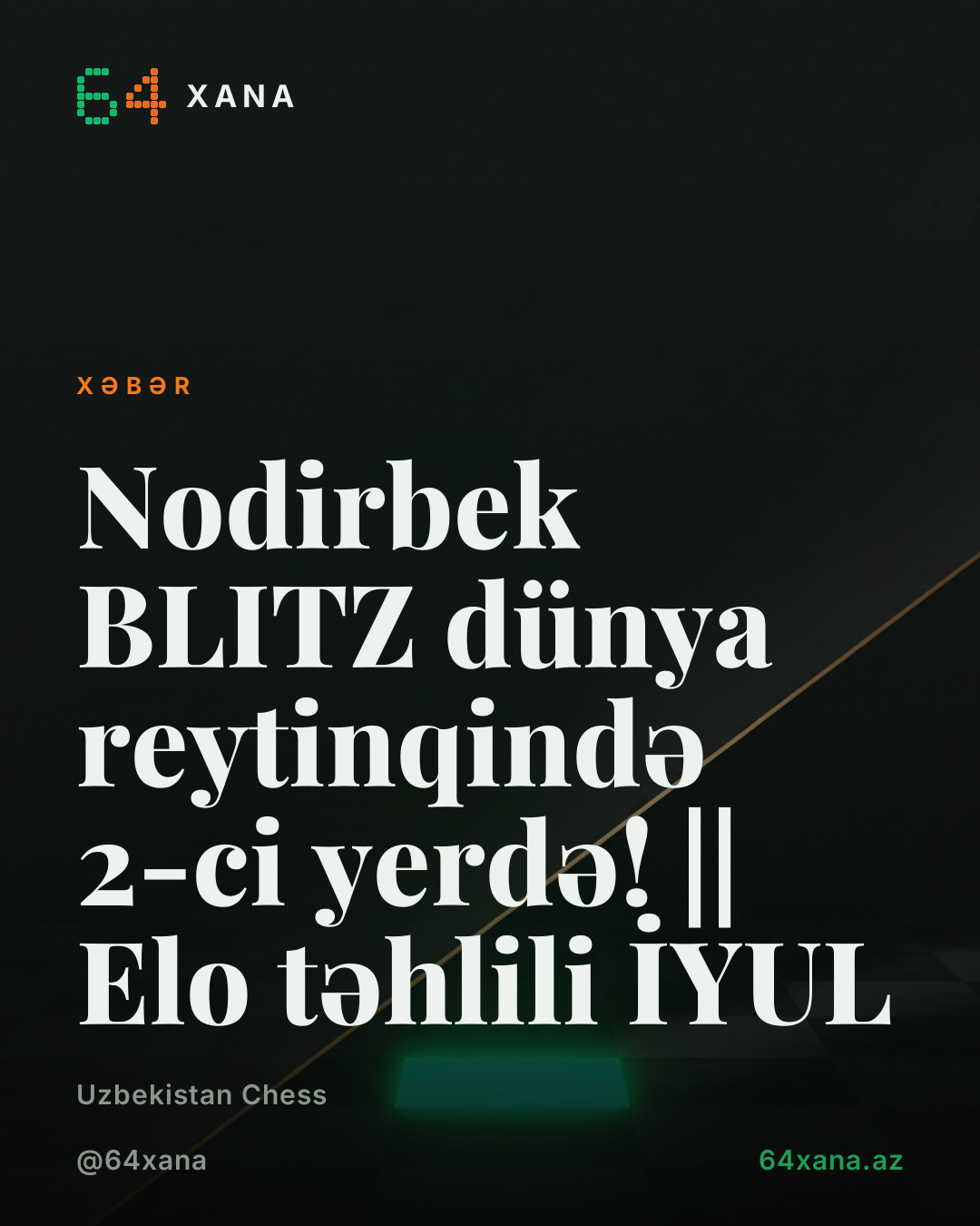 Nodirbek BLITZ dünya reytinqində 2-ci yerdə! || Elo təhlili İYUL