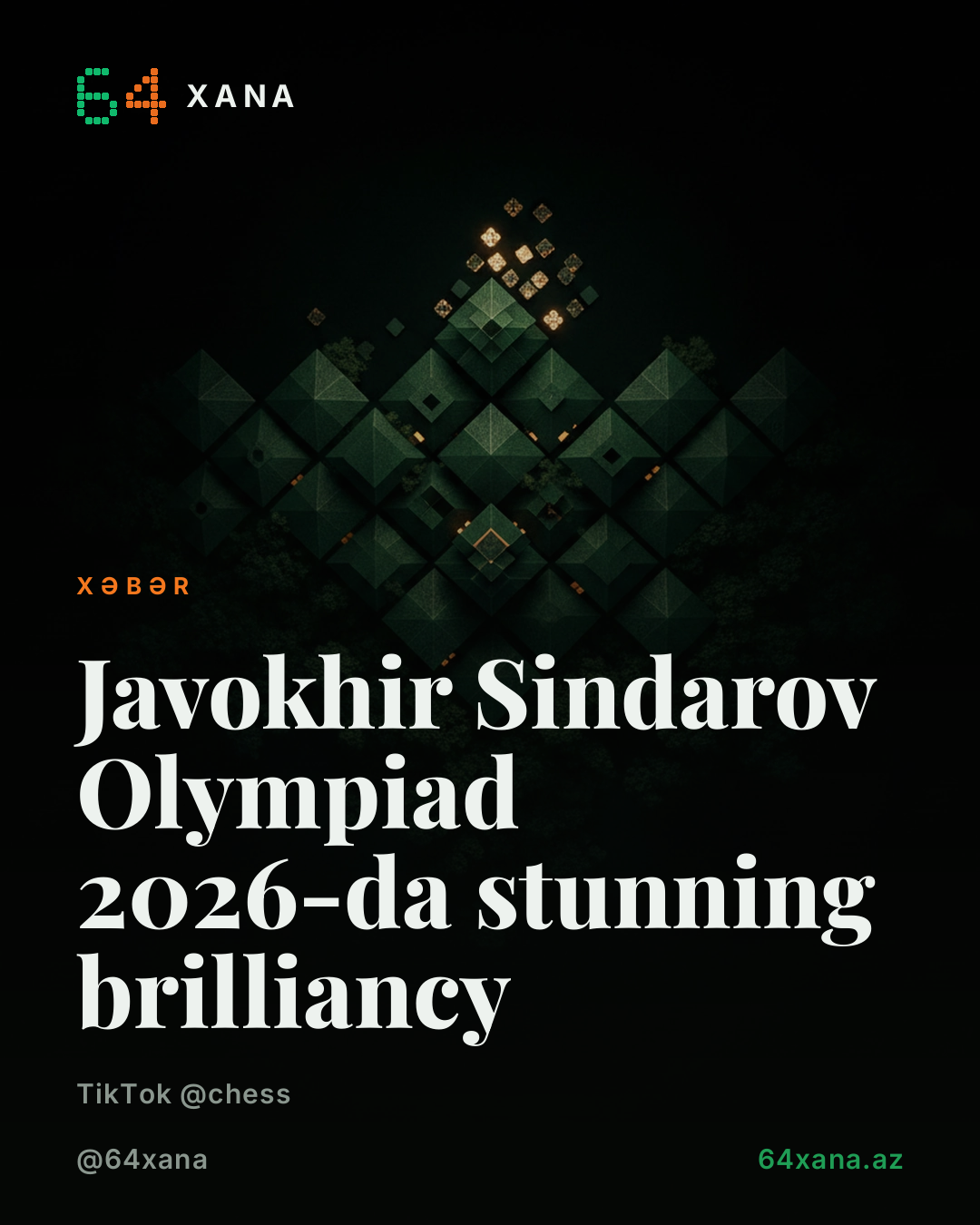 Javokhir Sindarov Olympiad 2026-da stunning brilliancy