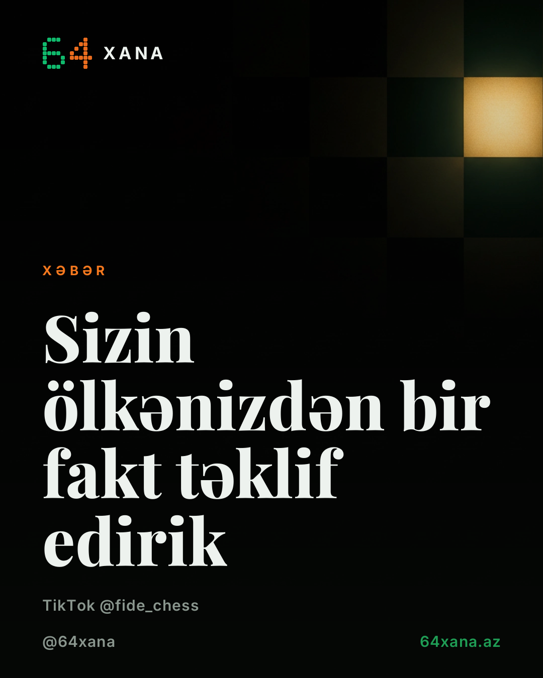 FIDE TikTok hesabında Team France ilə 'Ölkəniz haqqında bir fakt deyin' video paylaşıldı.