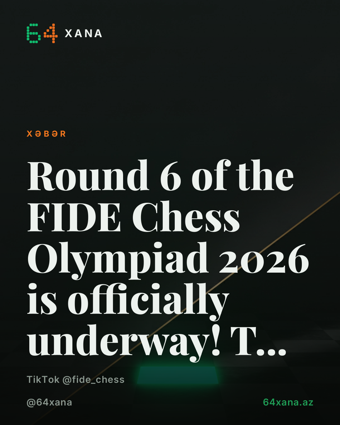 FIDE Şahmat Olimpiadası 2026: 6-cı tur başladı