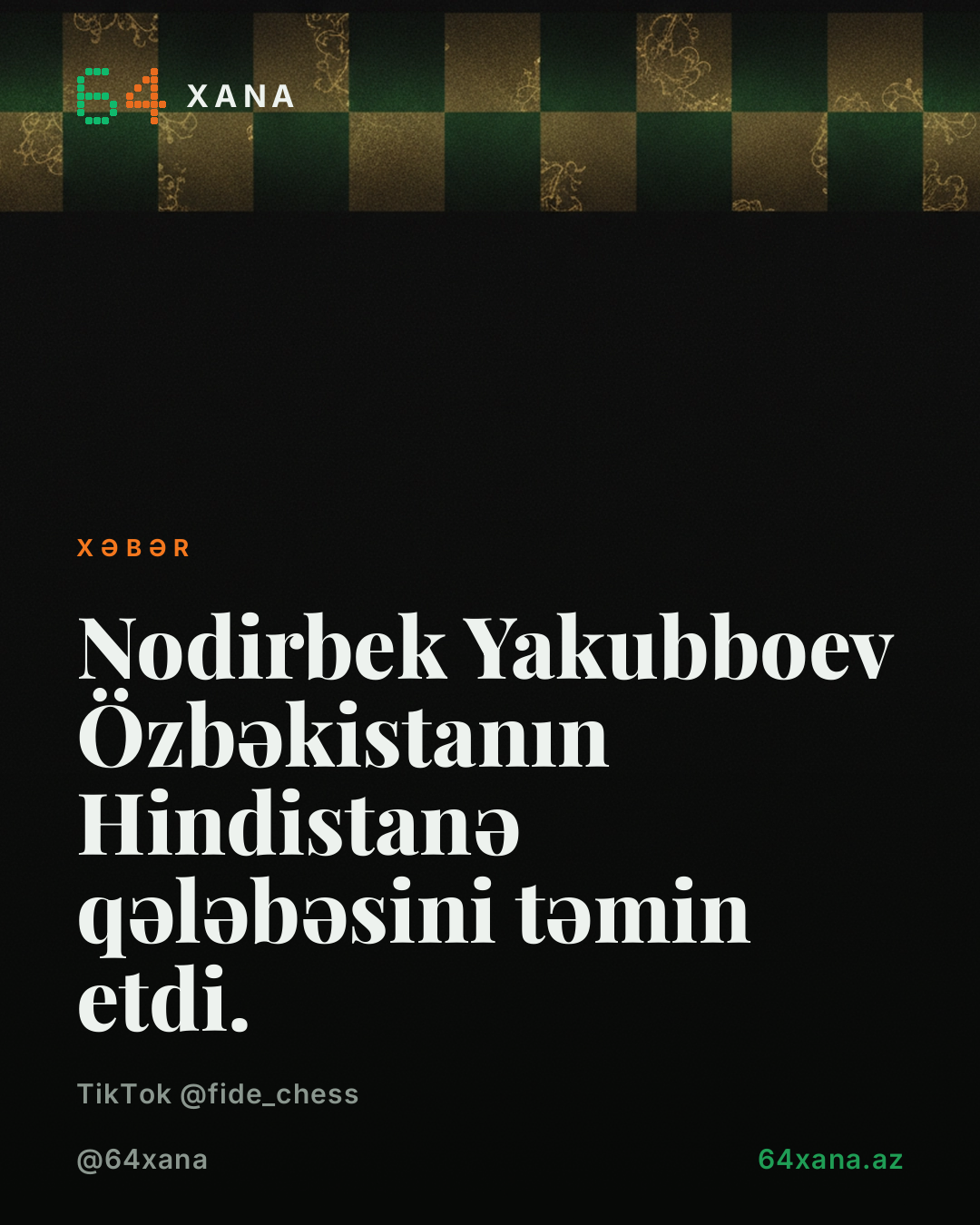 Nodirbek Yakubboev Özbəkistanın Hindistan üzərində qələbəsindən sonra