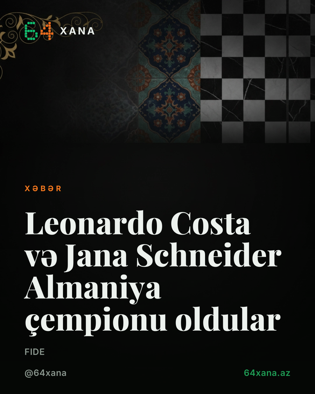 Leonardo Costa və Jana Schneider Almaniya çempionu oldular