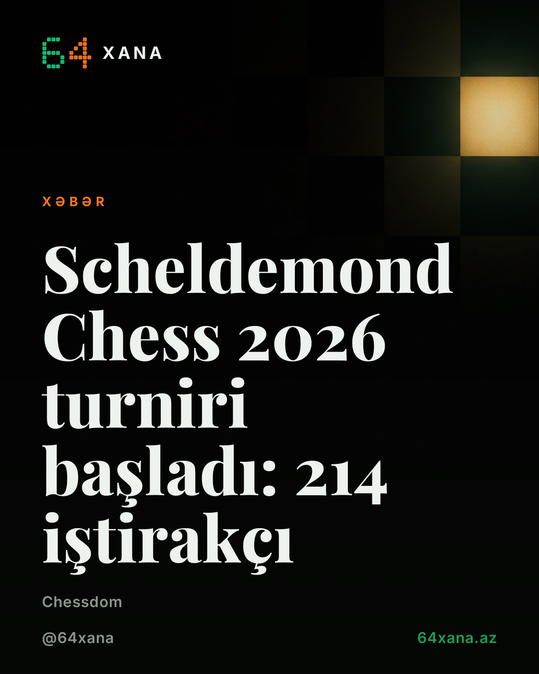 Scheldemond Chess 2026 turniri başladı: 214 iştirakçı