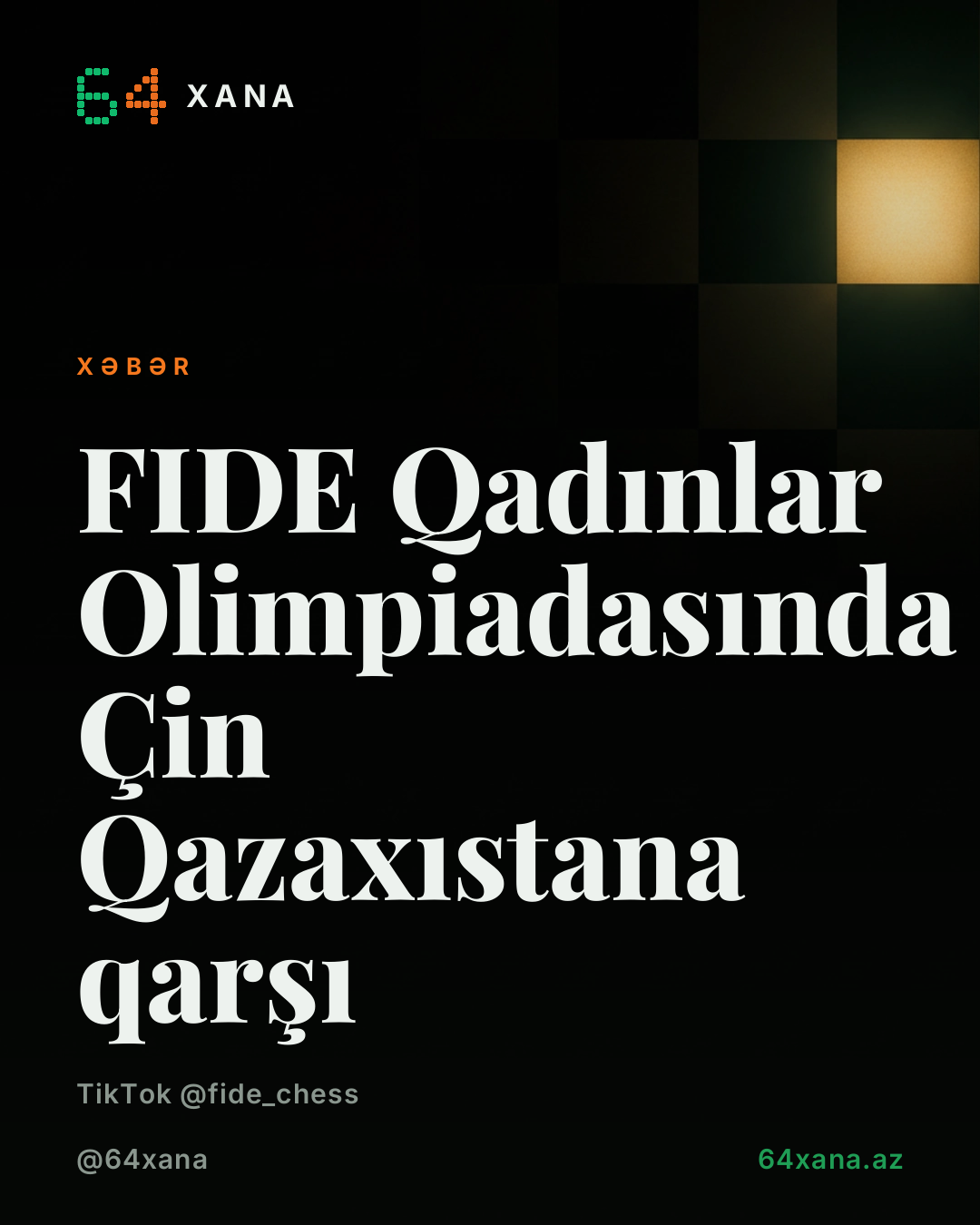 FIDE Qadınlar Olimpiadasında Çin Qazaxıstana qarşı