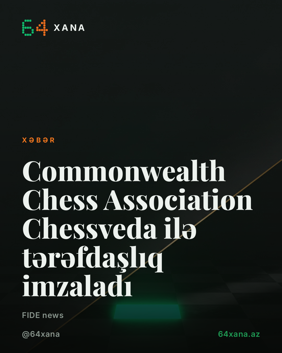 Commonwealth Chess Association Chessveda ilə tərəfdaşlıq imzaladı