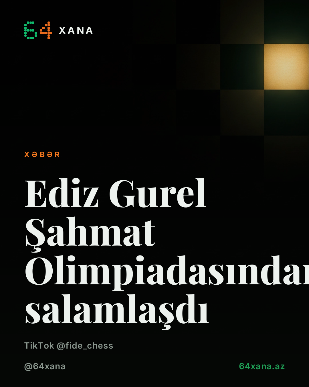 Ediz Gurel Şahmat Olimpiadasından salamlaşdı