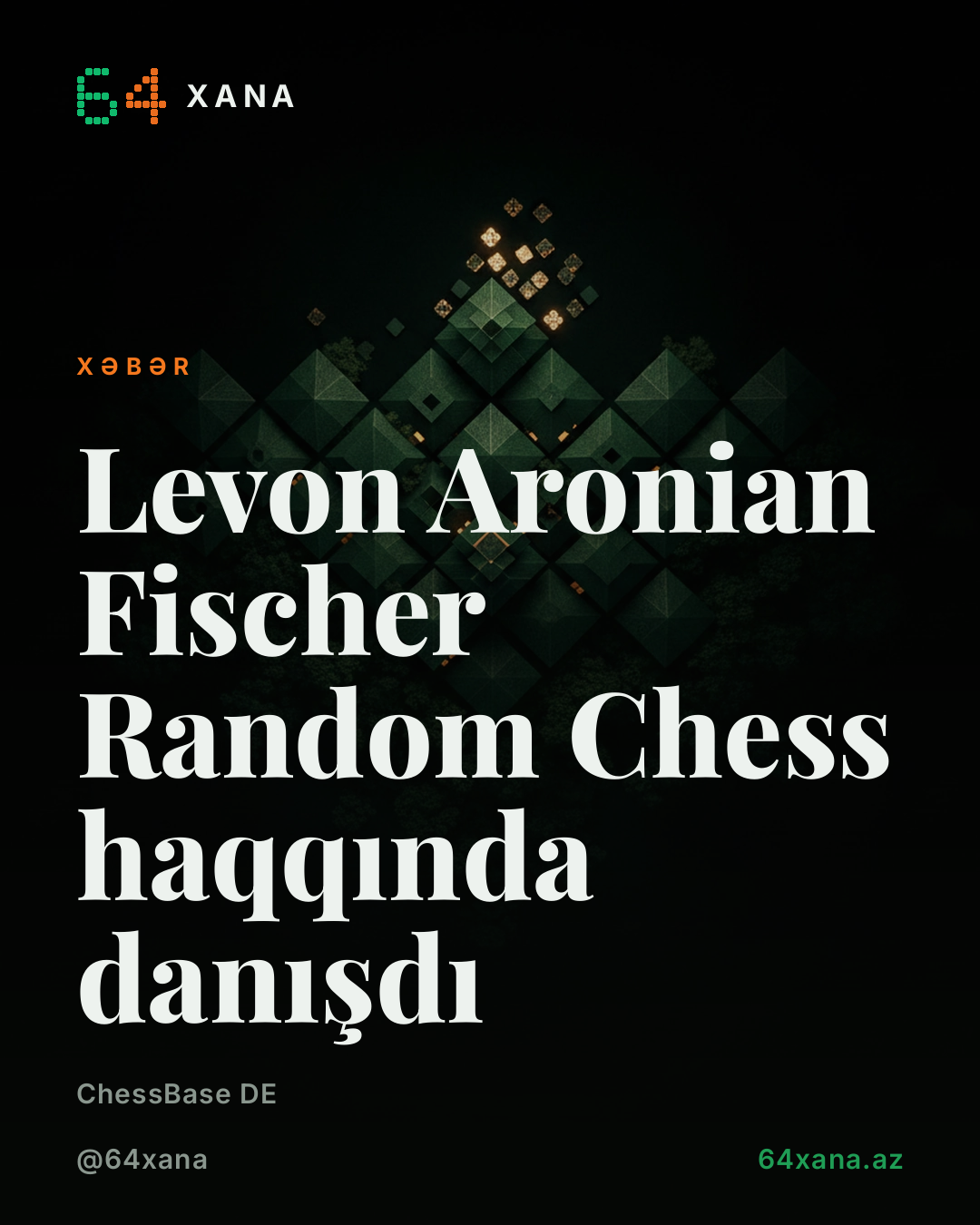Levon Aronian Fischer Random Chess haqqında danışdı